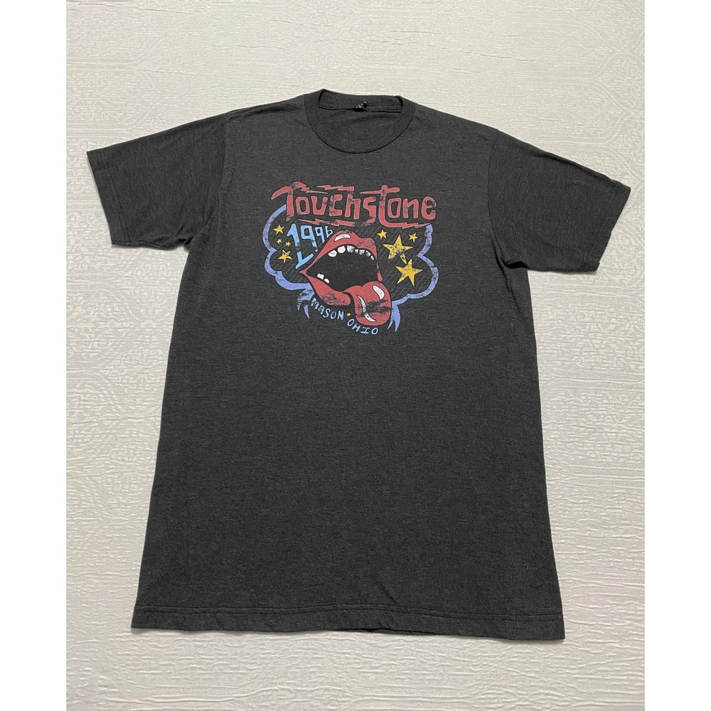 Touchstone 1996 Mason Ohio Graphic T-Shirt M Concert Band Tee Hot Lips Logo Band